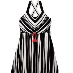 My Michelle Girls B & W Sharbite Hem Dress Sz 10